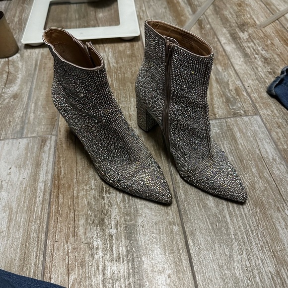 Betsy Johnson Rhinestone booties for sale. Size 7.5 worn about 4 times. - Picture 8 of 12
